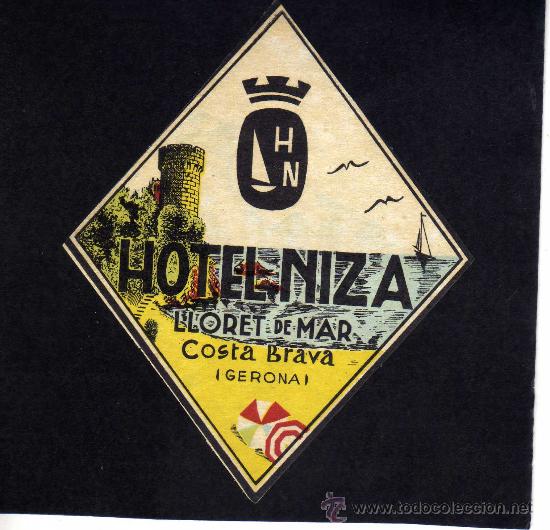 Etiquetas antiguas: ETIQUETA HOTEL - HOTEL NIZA - LLORET DE MAR - COSTA BRAVA.