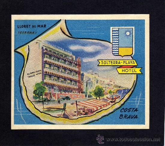 Etiquetas antiguas: ETIQUETA HOTEL - SOLTERRA PLAYA HOTEL - LLORET DE MAR - COSTA BRAVA - GERONA