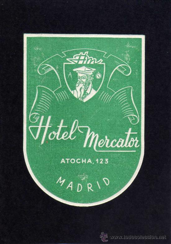 Etiquetas antiguas: ETIQUETA HOTEL  -   HOTEL MERCATOR - MADRID