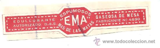 Etiquetas antiguas: Espumosos Ema (Mas de las Matas (Teruel) - Foto 1