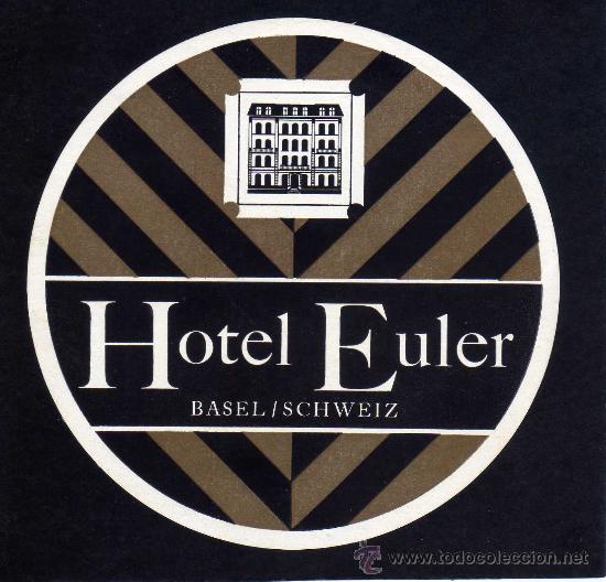 Etiquetas antiguas: ETIQUETA HOTEL  -    HOTEL EULER - SCHWEIZ - ALEMANIA.