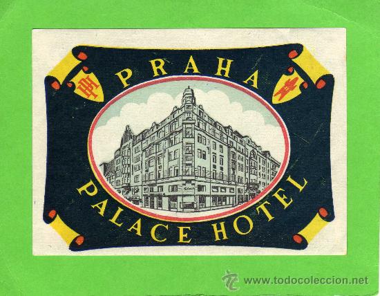 Etiquetas antiguas: ETIQUETA HOTEL - PALACE HOTEL - PRAHA - CHECOSLOVAQUIA