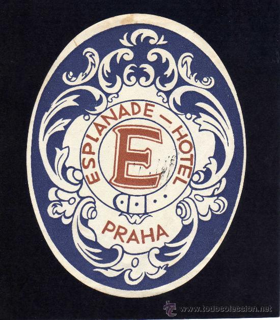 Etiquetas antiguas: ETIQUETA HOTEL    -         ESPLANADE HOTEL  - PRAHA - CHECOSLOVAQUIA