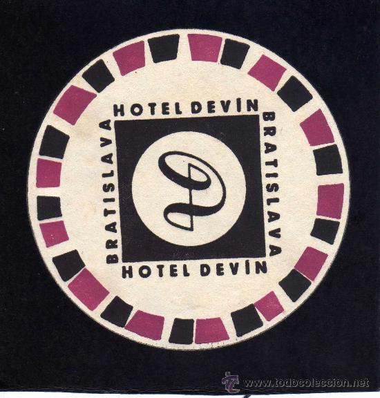 Etiquetas antiguas: ETIQUETA HOTEL    -         HOTEL DEVIN - BRATISLAVA - CHECOSLOVAQUIA