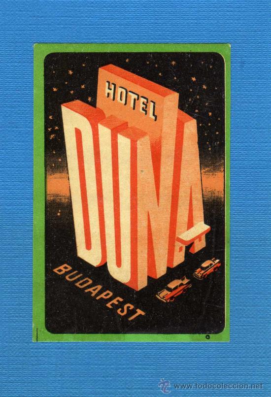 Etiquetas antiguas: ETIQUETA HOTEL - HOTEL DUNA - BUDAPEST - HUNGRIA