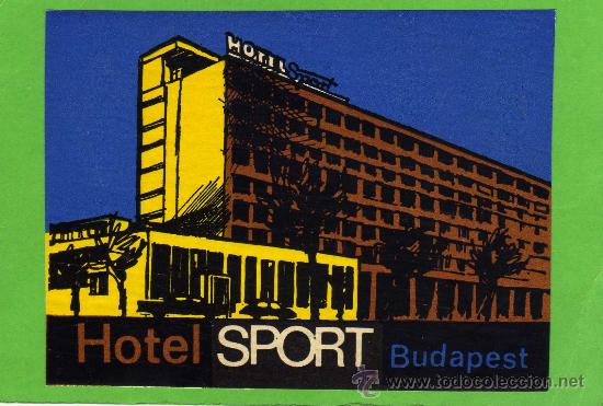 Etiquetas antiguas: ETIQUETA HOTEL    -               HOTEL SPORT - BUDAPEST - HUNGRIA