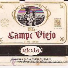 Etiquetas antiguas: ETIQUETA DE RIOJA CAMPO VIEJO