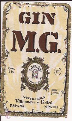 Etiquetas antiguas: ETIQUETA DE  GINEBRA M.G.
