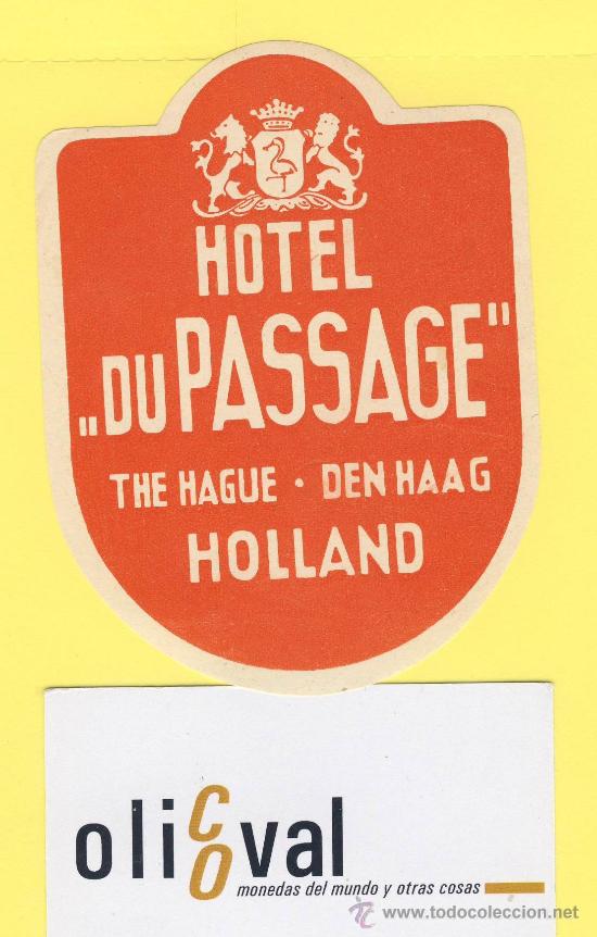 Etiquetas antiguas: ETIQUETA HOTEL- palace hotel scheveningen holland -datada ilustracion - 115 x 78 mm -