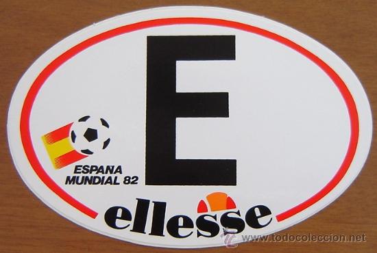 Etiquetas antiguas: PEGATINA ADHESIVO MUNDIAL ESPA&Ntilde;A 82 PUBLICIDAD ELLESE - ORIGINAL sin despegar