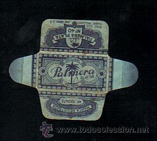 Etichette antiche: FUNDA VACIA HOJAS DE AFEITAR PALMERA PLATA N&ordm; 40 - PTAS 0,85 - JUAN VOLLMER S.A.