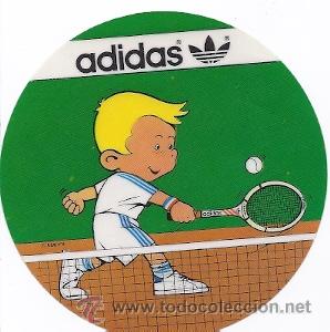 Etiquetas antiguas: PEGATINA ADHESIVO ADIDAS TENIS- A&ntilde;os 1980s-original sin despegar