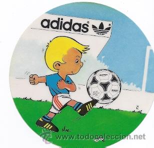 Etiquetas antiguas: PEGATINA ADHESIVO ADIDAS FUTBOL- A&ntilde;os 1980s-original sin despegar