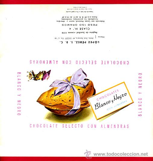 Alte Etiketten: ETIQUETA CARTEL CHOCOLATES, BLANCO Y NEGRO SELECTO ,ALCOY ALICANTE , PUBLICIDAD, ORIGINAL, G67