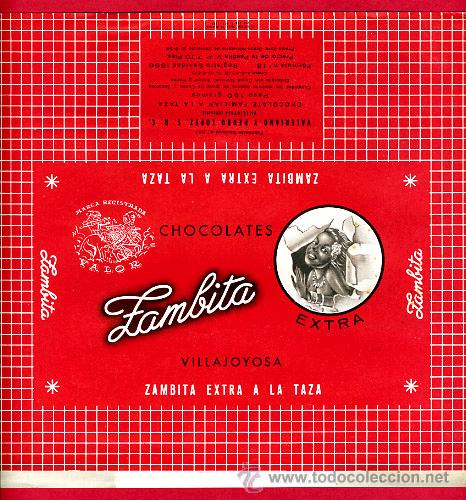 Alte Etiketten: ETIQUETA CARTEL CHOCOLATES, ZAMBITA A LA TAZA , VILLAJOYOSA ALICANTE , PUBLICIDAD, ORIGINAL, G98
