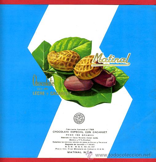 Etichette antiche: ETIQUETA CARTEL CHOCOLATES, MATINAL , LECHE CACAHUET , VILLAJOYOSA ALICANTE , ORIGINAL, G193
