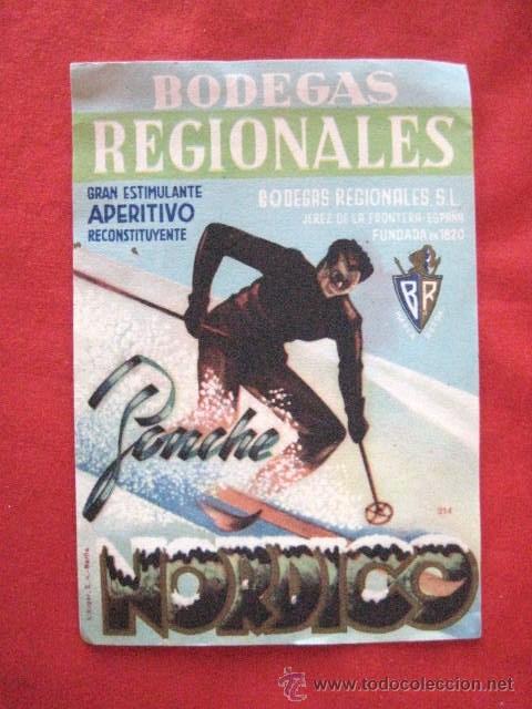 Etiquetas antiguas: ETIQUETA DE PONCHE NORDICO. JEREZ DE LA FRONTERA.. ENVIO GRATIS&iexcl;&iexcl;
