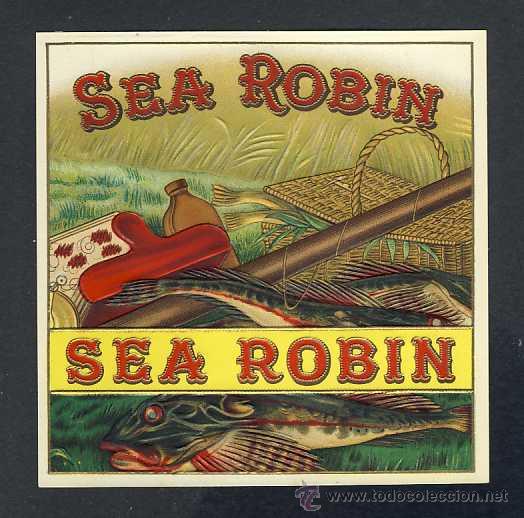 Etiquetas antiguas: Etiqueta de tabaco en relieve SEAN ROBIN