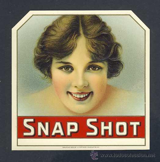 Etichette antiche: Etiqueta de tabaco en relieve SNAP SHOT