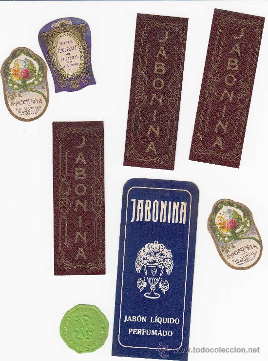 Etiquetas antiguas: Etiquetas de Frascos de Perfume, Jabon - Foto 1