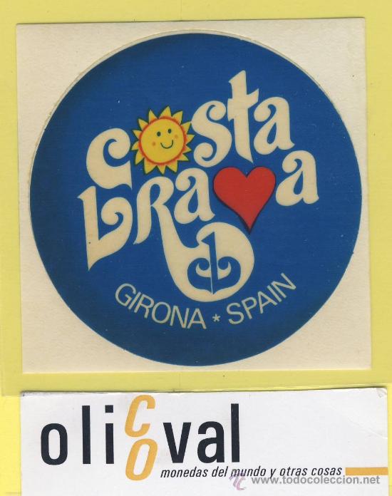 Etiquetas antiguas: ETIQUETA  HOTEL- costa vrava - -girona- espa&ntilde;a- irregular-71  mm