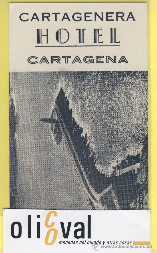 Etiquetas antiguas: ETIQUETA  HOTEL- hotel  cartagenera -cartagena- murcia - espa&ntilde;a--110x75 mm -