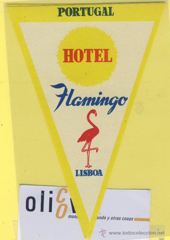 Etiquetas antiguas: ETIQUETA HOTEL- hotel flamingo - lisboa -Portugal - 140 mm