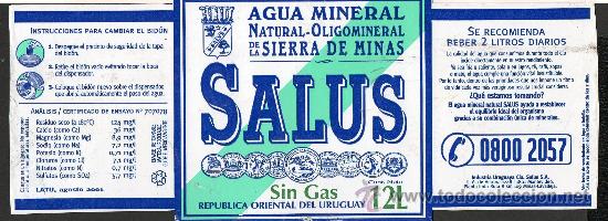 Etichette antiche: 8-URUGUAY-Etiquetas de Nylon de Refrescos- Sin Gas y Gasificada