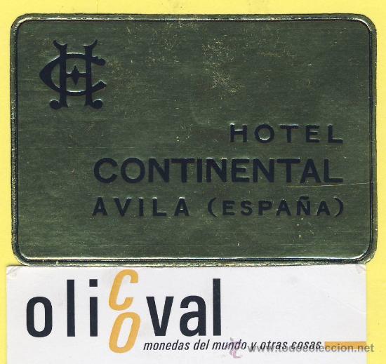 Etiquetas antiguas: ETIQUETA  HOTEL- avila   -Hotel  continental   -avila  80 x 55 mm