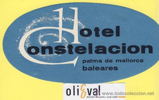 Etiquetas antiguas: ETIQUETA HOTEL-Mallorca - hotel constelacion - palma de mallorca 200 mm-
