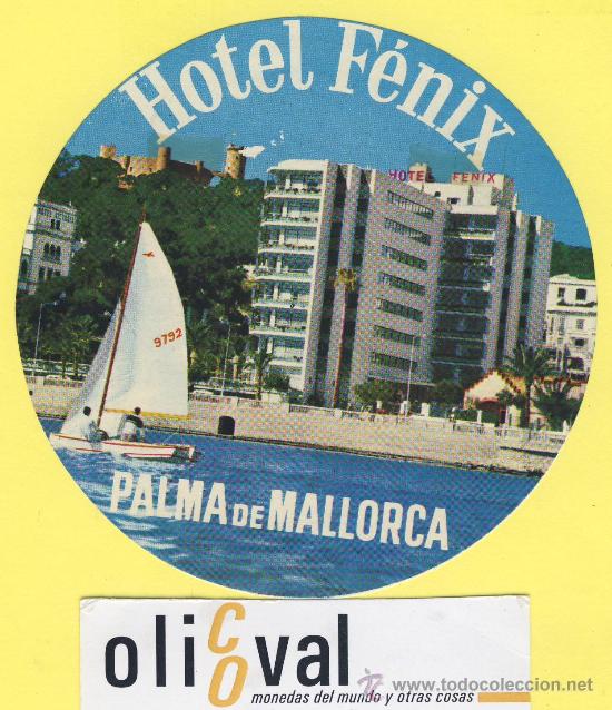Etiquetas antiguas: ETIQUETA HOTEL- baleares -hotel fenix - palma mallorca - 100 mm-