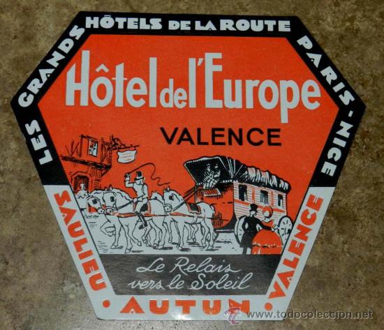 Etiquetas antiguas: ANTIGUA ETIQUETA DE MALETA - ANTIQUE LUGGAGE BAGAGE LABEL - ANCIEN ETIQUETTE LA VALISE - HOTEL DEL