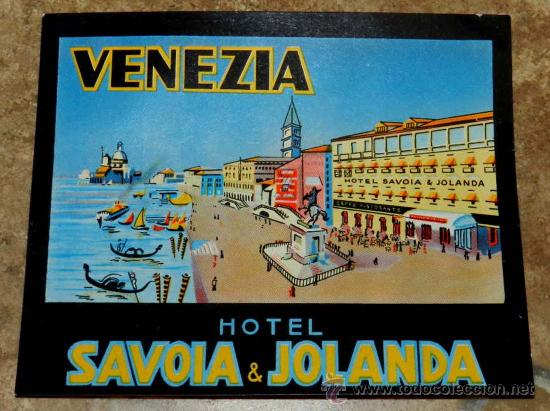 Etiquetas antiguas: ANTIGUA ETIQUETA DE MALETA - ANTIQUE LUGGAGE BAGAGE LABEL - ANCIEN ETIQUETTE LA VALISE - VENEZIA, H
