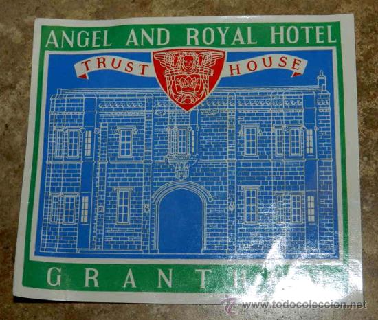 Etiquetas antiguas: ANTIGUA ETIQUETA DE MALETA - ANTIQUE LUGGAGE BAGAGE LABEL - ANCIEN ETIQUETTE LA VALISE - ANGEL AND R
