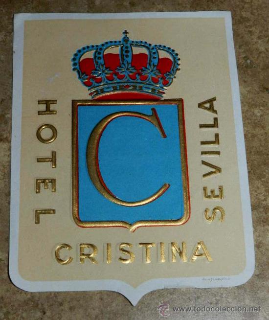 Etiquetas antiguas: ANTIGUA ETIQUETA DE MALETA - ANTIQUE LUGGAGE BAGAGE LABEL - ANCIEN ETIQUETTE  LA VALISE - HOTEL CRIS