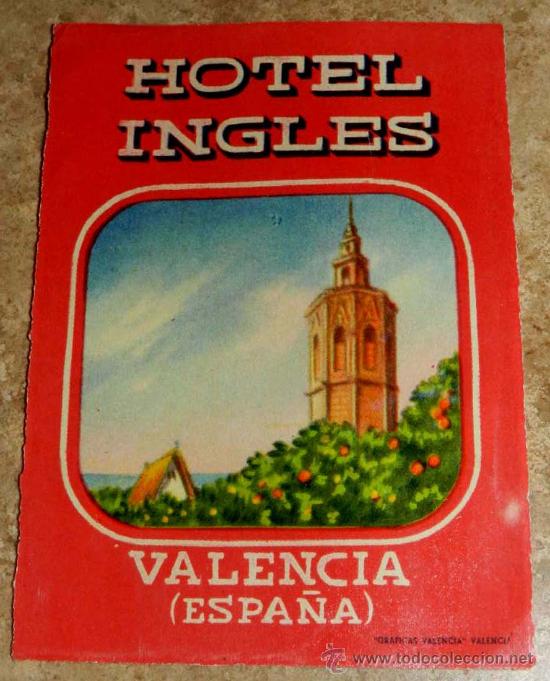Etiquetas antiguas: ANTIGUA ETIQUETA DE MALETA - ANTIQUE LUGGAGE BAGAGE LABEL - ANCIEN ETIQUETTE  LA VALISE - HOTEL INGL