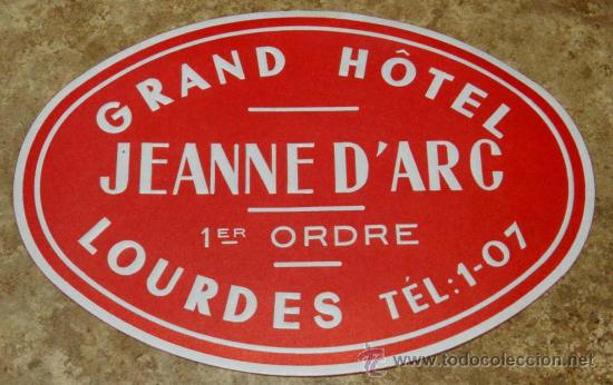 Etiquetas antiguas: ANTIGUA ETIQUETA DE MALETA - ANTIQUE LUGGAGE BAGAGE LABEL - ANCIEN ETIQUETTE LA VALISE - GRAND HOTEL