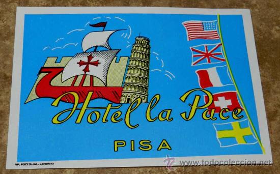 Etiquetas antiguas: ANTIGUA ETIQUETA DE MALETA - ANTIQUE LUGGAGE BAGAGE LABEL - ANCIEN ETIQUETTE LA VALISE - HOTEL LA PA