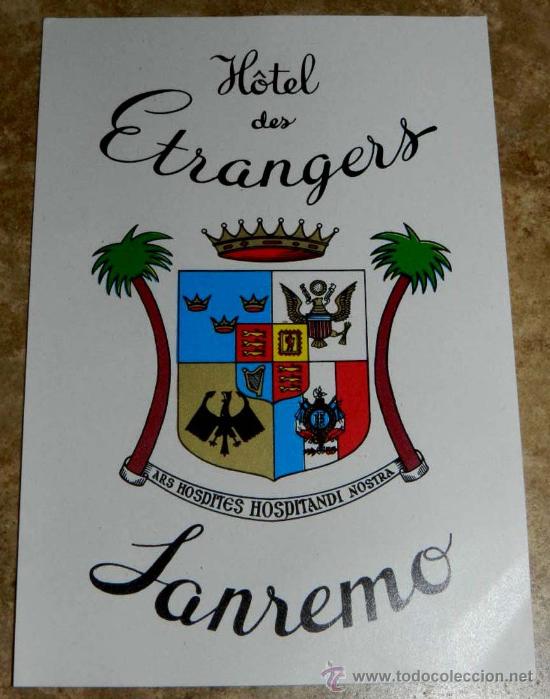Etiquetas antiguas: ANTIGUA ETIQUETA DE MALETA - ANTIQUE LUGGAGE BAGAGE LABEL - ANCIEN ETIQUETTE LA VALISE - HOTEL ETRAN