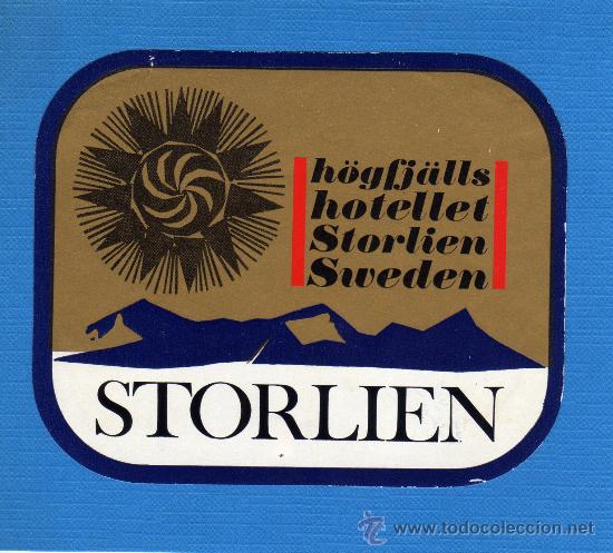Etiquetas antiguas: ETIQUETA DE HOTEL - HOTELLET  STORLIEN - SWEDEN -  SUECIA.