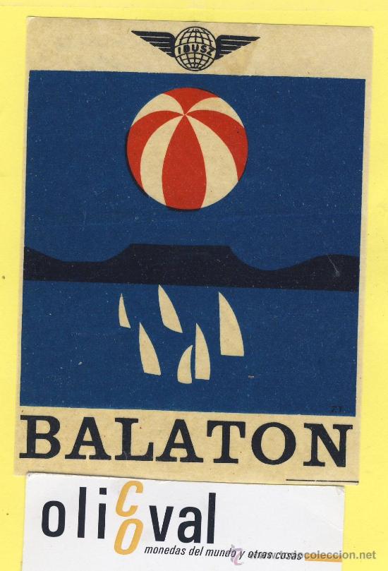 Etiquetas antiguas: ETIQUETA  HOTEL -  SERIE MONTA&Ntilde;AS HOTEL BALATON -HUNGRIA - 85 X 110 mm