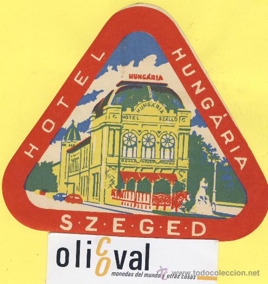 Etiquetas antiguas: ETIQUETA  HOTEL -  SERIE MONTA&Ntilde;AS HOTEL  SZ&Aacute;LLO- HUNGARIE - 120 X 120mm