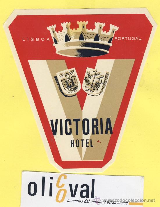 Etiquetas antiguas: ETIQUETA  HOTEL-   HOTEL  VICTOR   -LISBOA  -  PORTUGAL  1O3 X 98 mm