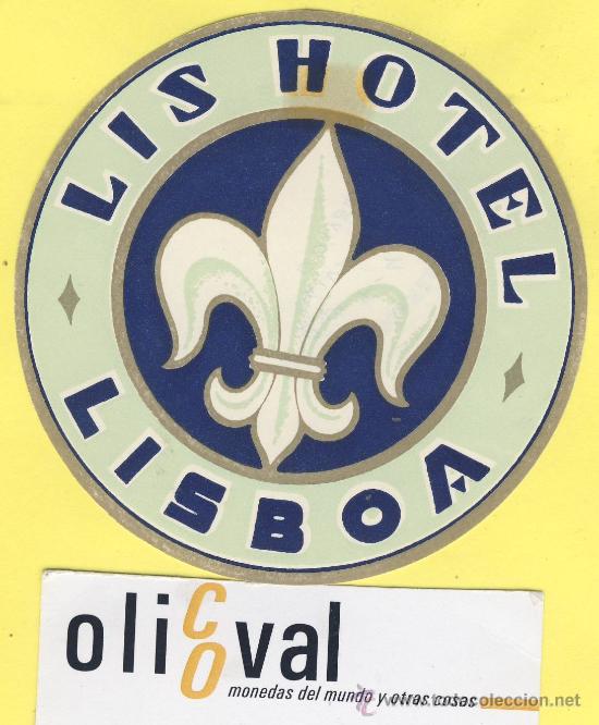 Etiquetas antiguas: ETIQUETA HOTEL- HOTEL LIS - VERDE -LISBOA-. PORTUGAL 90 mm