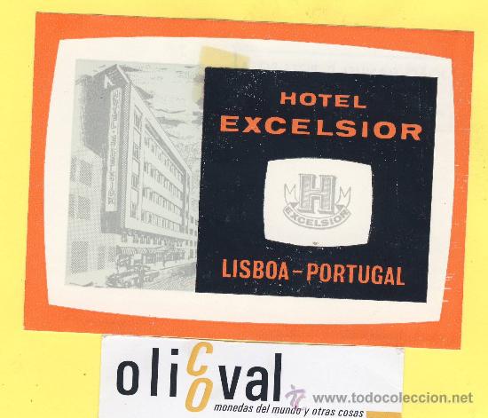 Etiquetas antiguas: ETIQUETA HOTEL- HOTEL EXCELSIOR -LISBOA -PORTUGAL 115 X 80 mm