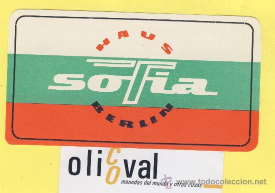 Etiquetas antiguas: Etiqueta Hotel - ALEMANIA -HOTEL -HAUS SOFIA- BERLIN  -120 X 65-mm