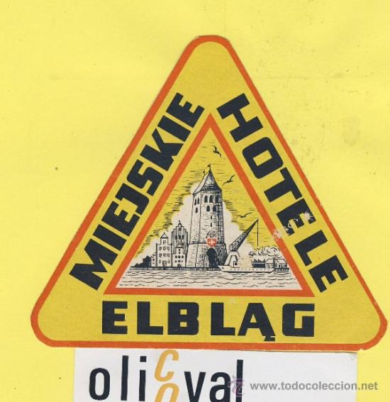 Etiquetas antiguas: ETIQUETA  HOTEL-POLONIA-POLSKA -POZMAN-HOTEL MIEJSKIE ELBLA  85 mm