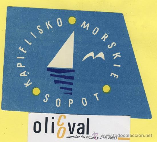 Etiquetas antiguas: ETIQUETA  HOTEL-POLONIA-POLSKA -POZMAN-HOTEL KAPIELISKO MORSKIE 125 X 80 mm