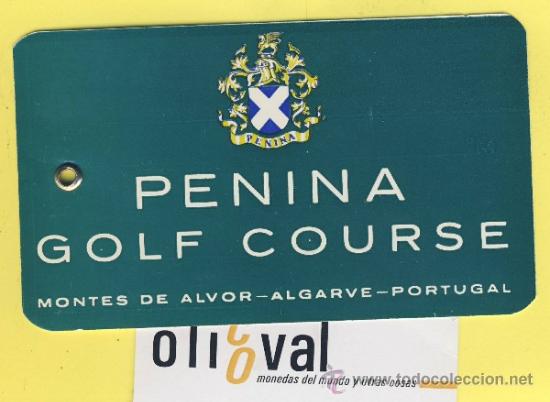 Etiquetas antiguas: ETIQUETA  HOTEL-PORTUGAL- HOTEL PENINA GOLF COURSE ALGARVE .125 X  70 mm TROQUEL