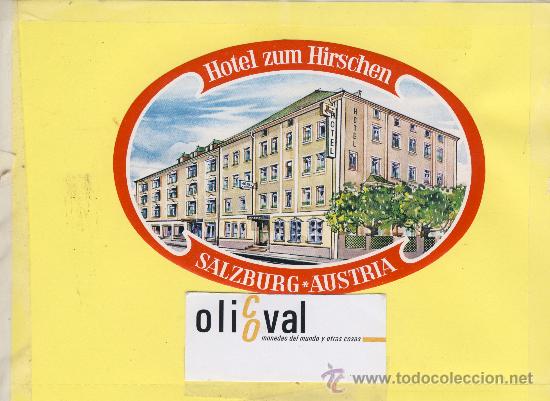 Etiquetas antiguas: ETIQUETA HOTEL -AUSTRIA  SALZBURG  - HOTEL AUERSPERG 145 mm